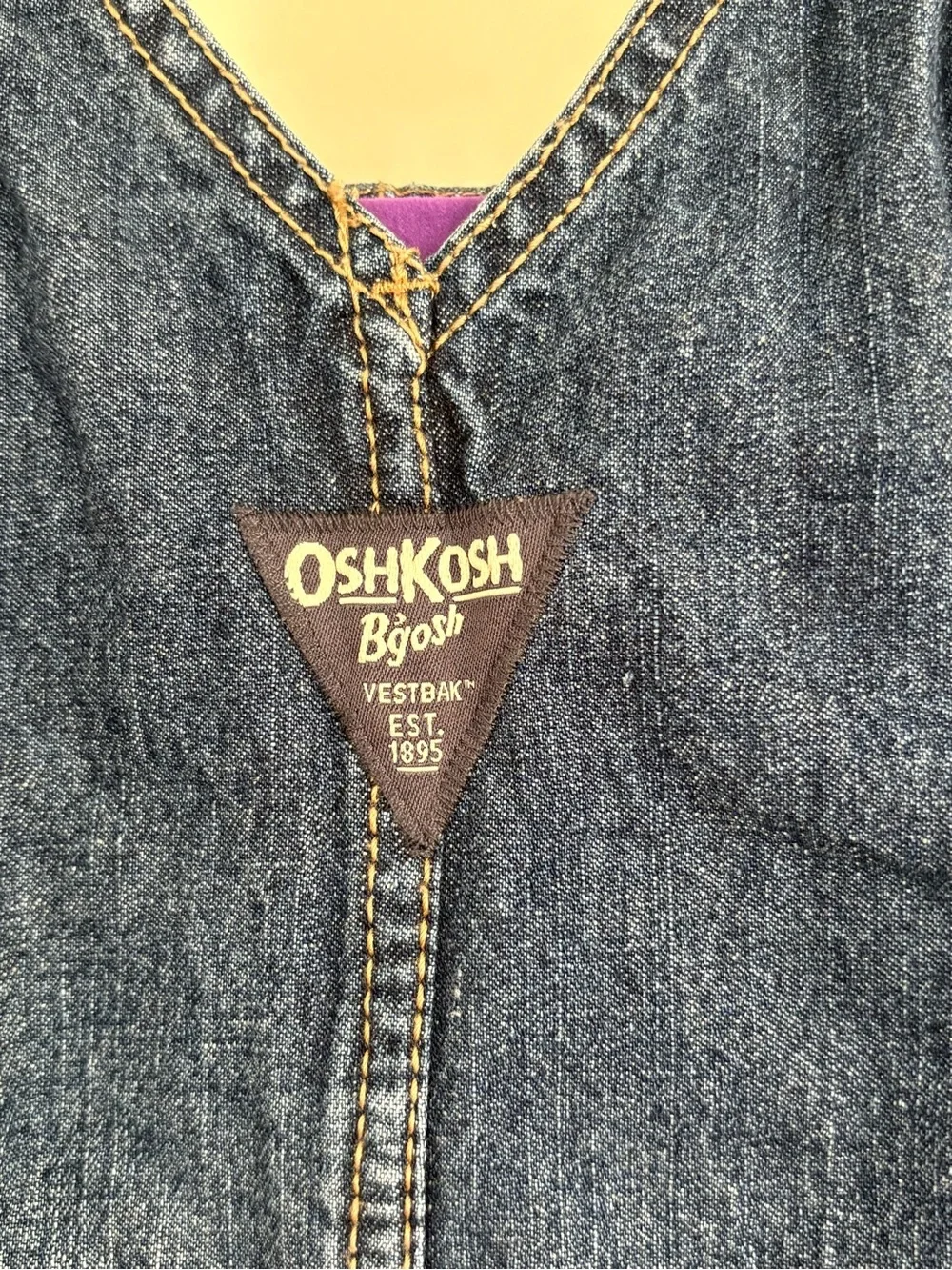 OSHKOSH B'GOSH Toddler Boys Denim Shortalls with Striped Straps - 4T